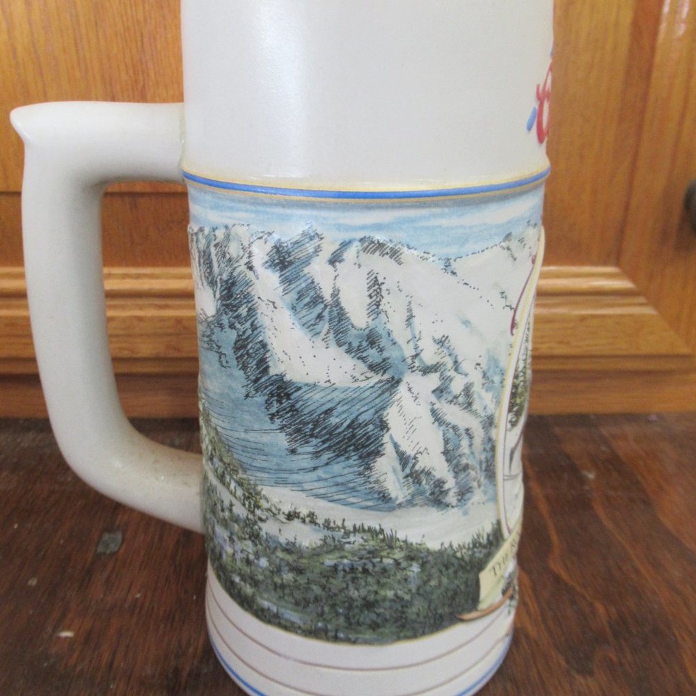 Vintage Collectible COORS Beer Stein Rocky Mountain Legends Series:Skiing #00795 - Picture 2 of 5